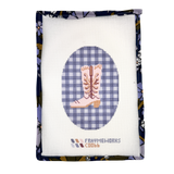 Cowgirl Boot 4.25" x 7.25" Oval Needlepoint Canvas