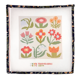 Nine Patch Flowers Needlepoint Canvas