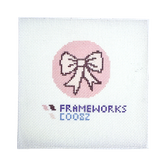 Bow Red/Pink Mini Needlepoint Canvas