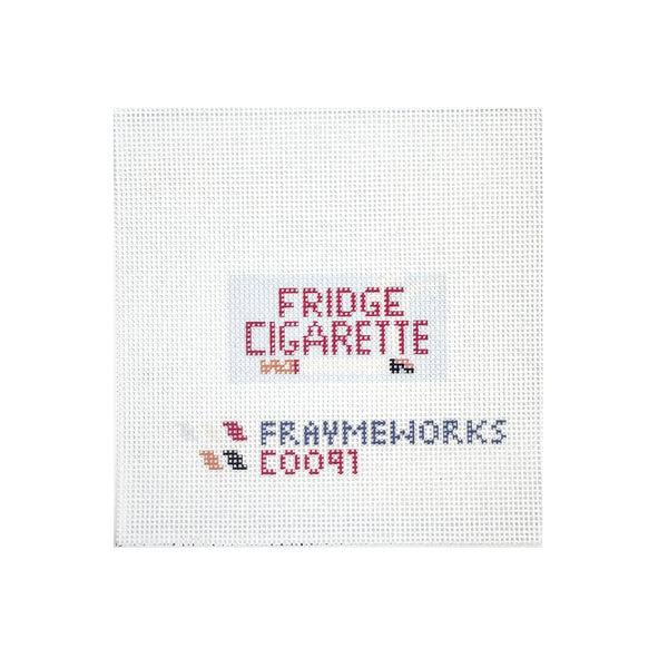 Fridge Cig 1.25"x 2.5" Mini Needlepoint Canvas