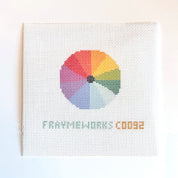 Rainbow Wheel Mini Needlepoint Canvas