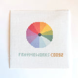 Rainbow Wheel Mini Needlepoint Canvas