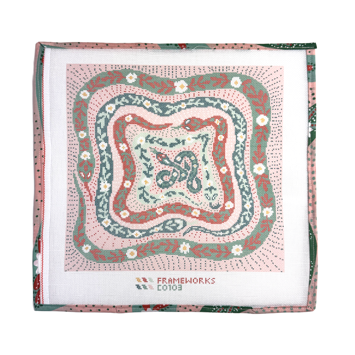 Snakes Large 10x10" Needlepoint Canvas