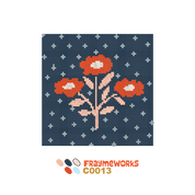 Juliet Handker 4x4" Needlepoint Canvas