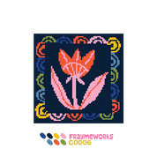Matilda Flower 4x4" Needlepoint Canvas