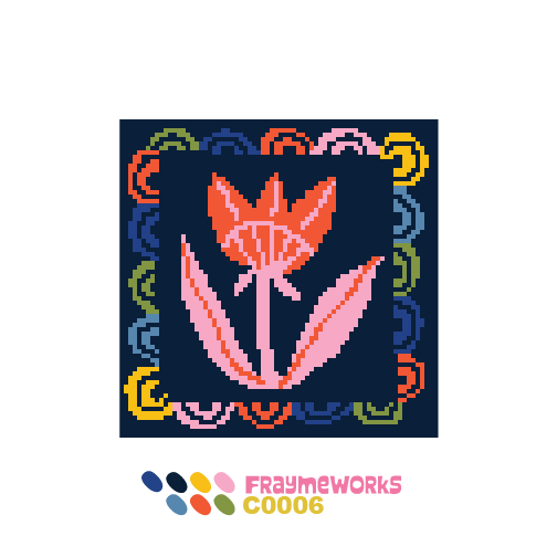 Matilda Flower 4x4" Needlepoint Canvas