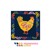 Matilda Chicken 4x4" Needlepoint Canvas