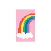 Rainbow 1.25"x 2.25" Mini Needlepoint Canvas