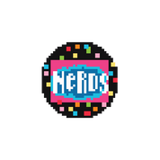 Nerds 1.75" Round Mini Needlepoint Canvas