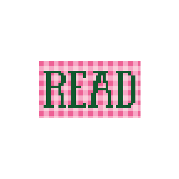 Plaid Read 1.25"x 2.25" Mini Needlepoint Canvas