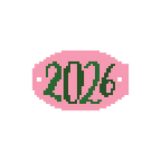 Ornament Year 1.25"x 2.5" Mini Needlepoint Canvas