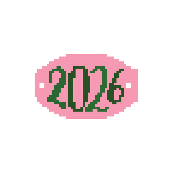 Ornament Year 1.25"x 2.5" Mini Needlepoint Canvas