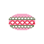 Ornament Pink 1.25"x 2.5" Mini Needlepoint Canvas