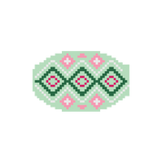 Ornament Green 1.25"x 2.5" Mini Needlepoint Canvas