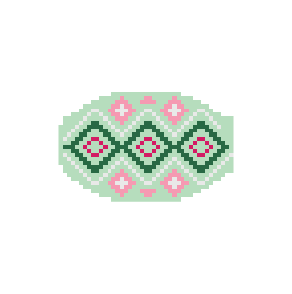 Ornament Green 1.25"x 2.5" Mini Needlepoint Canvas
