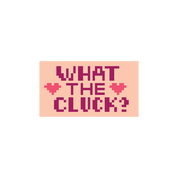 What the Cluck Pink 1.25"x 2.25" Mini Needlepoint Canvas