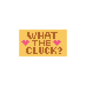 What the Cluck Gold 1.25"x 2.25" Mini Needlepoint Canvas