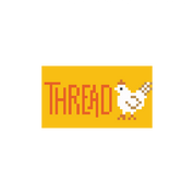 Thread Chicken Yellow 1.25"x 2.25" Mini Needlepoint Canvas