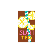 Sweet Tea 1.25"x 2.25" Mini Needlepoint Canvas