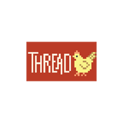 Thread Chicken Red 1.25"x 2.25" Mini Needlepoint Canvas