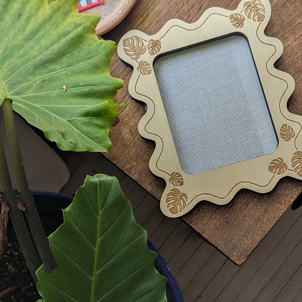 Monstera Needlepoint Stretcher Frame