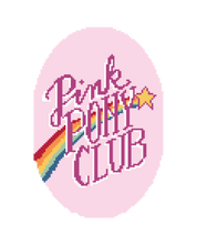 Pink Pony Club 4.25" x 7.25" Oval Needlepoint Canvas