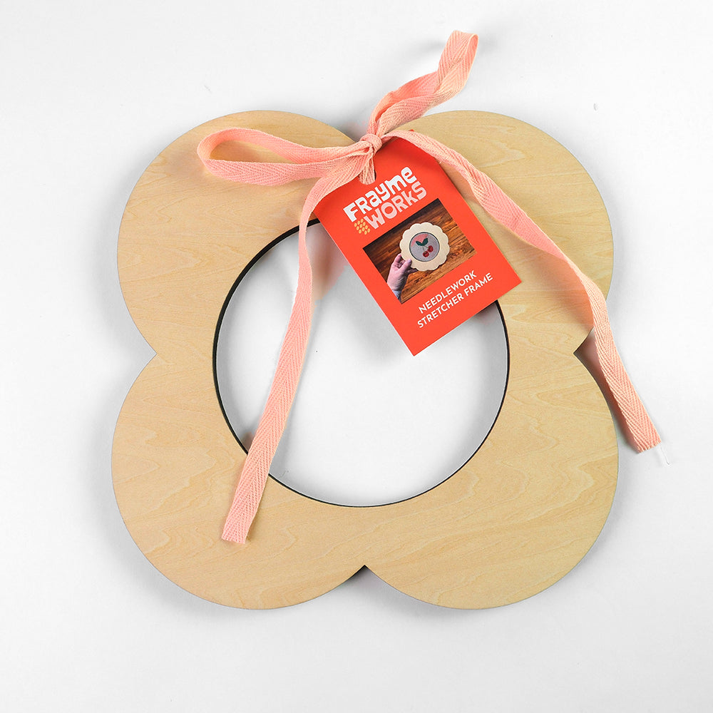 Mod Flower Needlepoint Stretcher Frame