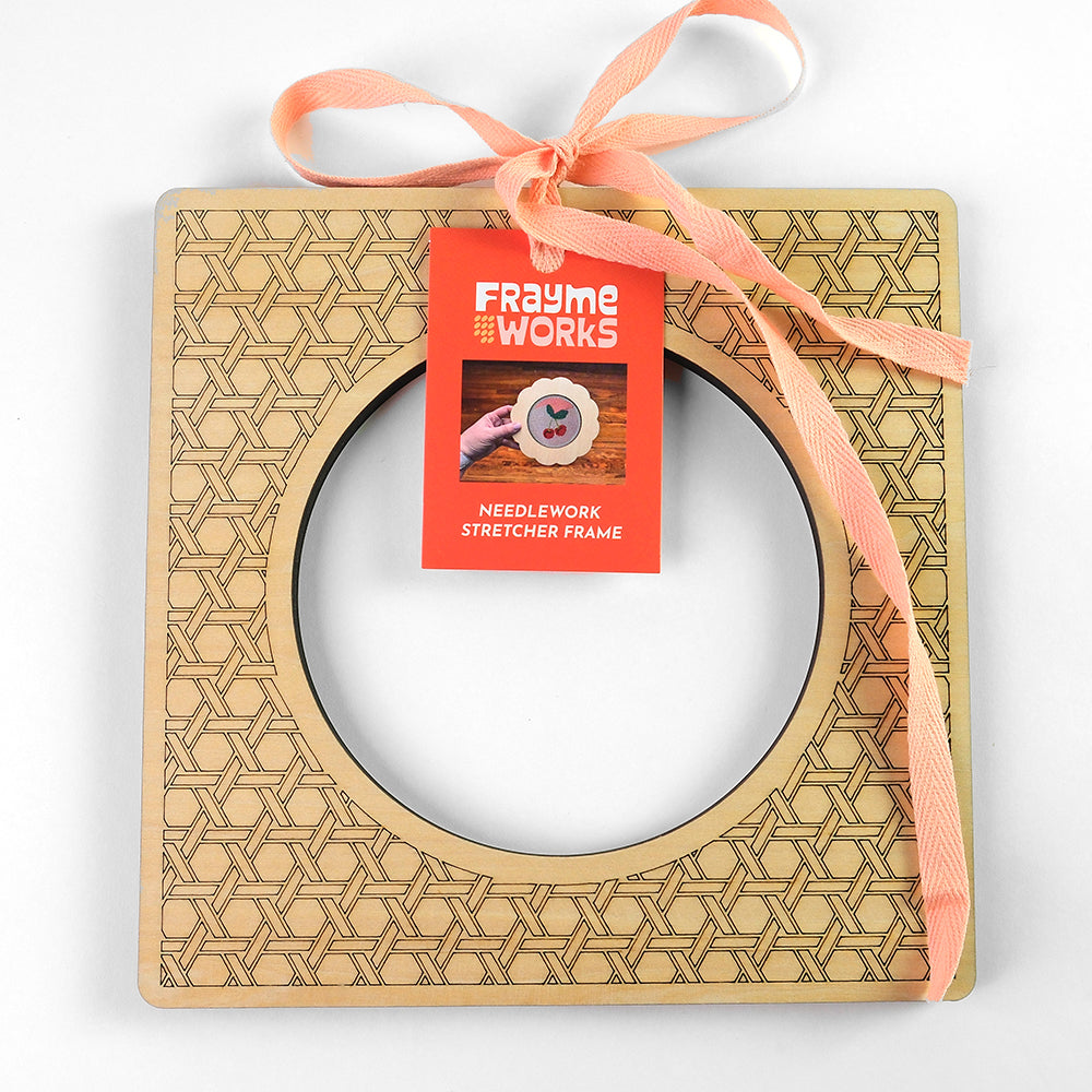 Rattan Square Needlepoint Stretcher Frame