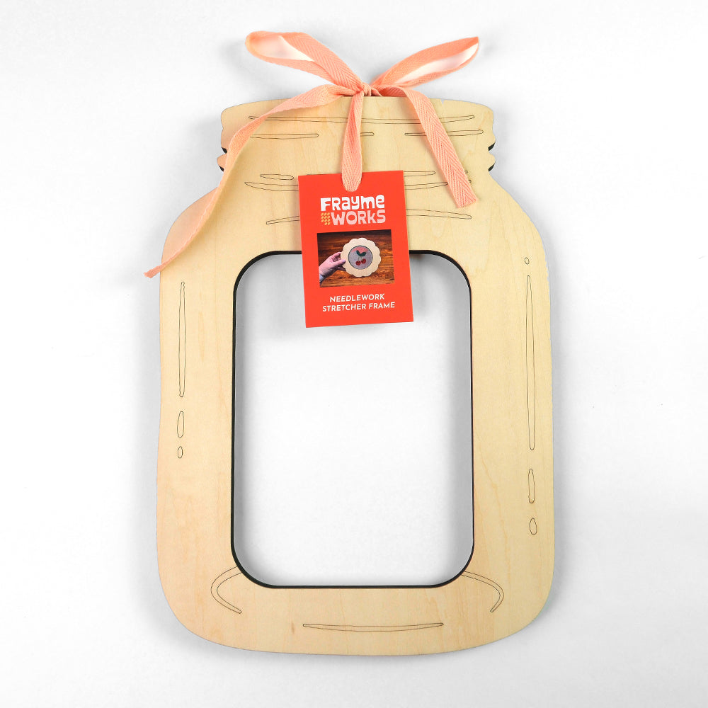 Mason Jar Large Needlepoint Stretcher Frame