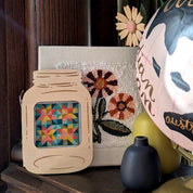 Star Quilt Block 4x4" Needlepoint Canvas