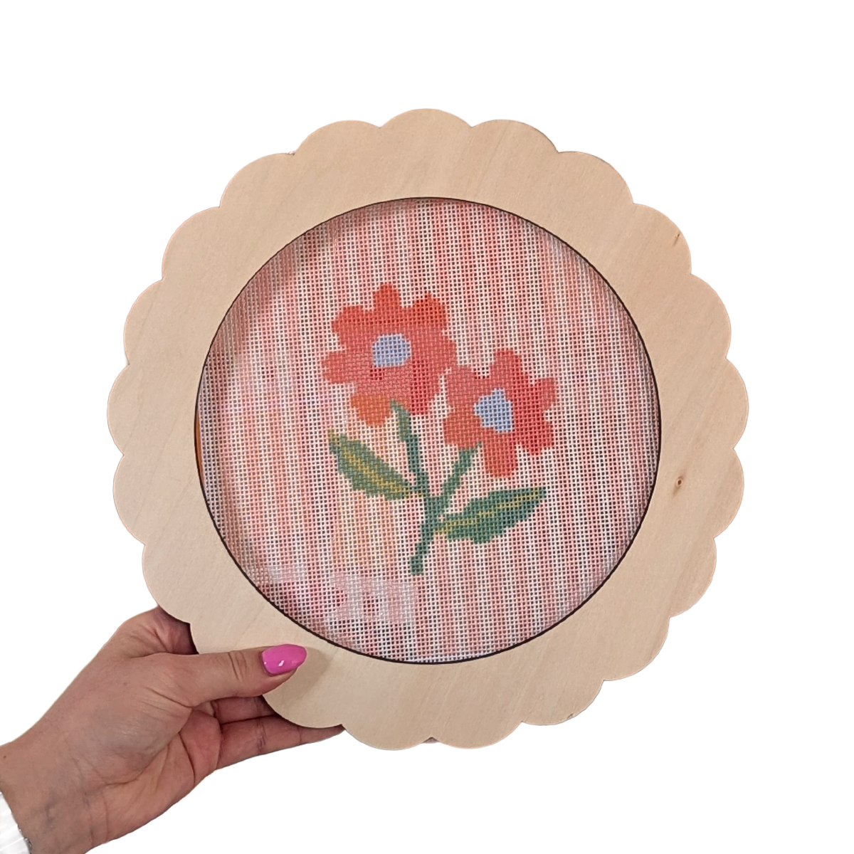 Scallop Round Large Needlepoint Frame