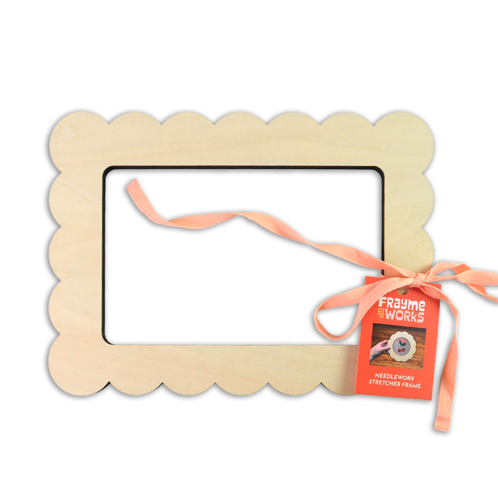 Scallop Rectangle Needlepoint Stretcher Frame