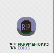 Digital Download Needlepoint Chart: RIP Gravestone Mini  18 mesh