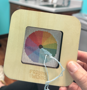 Rainbow Wheel Mini Needlepoint Canvas