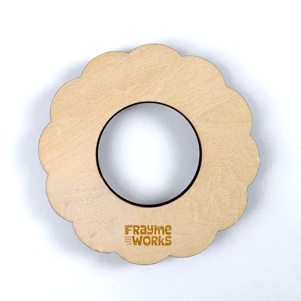 Scallop Round Mini Needlepoint Stretcher Frame