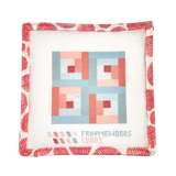 Log Cabin Quilt Block 4x4" Needlepoint Canvas