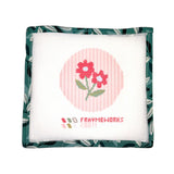 Modern Flowers Red 4x4" Needlepoint Canvas