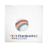 Rainbow Round Mini 1.75" Round Mini Needlepoint Canvas