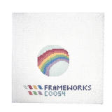 Rainbow Round Mini 1.75" Round Mini Needlepoint Canvas